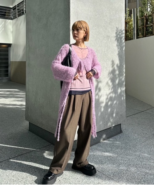 セール】UND 2WAY RAME HAND KNIT TOP（ニット/セーター）｜Ameri