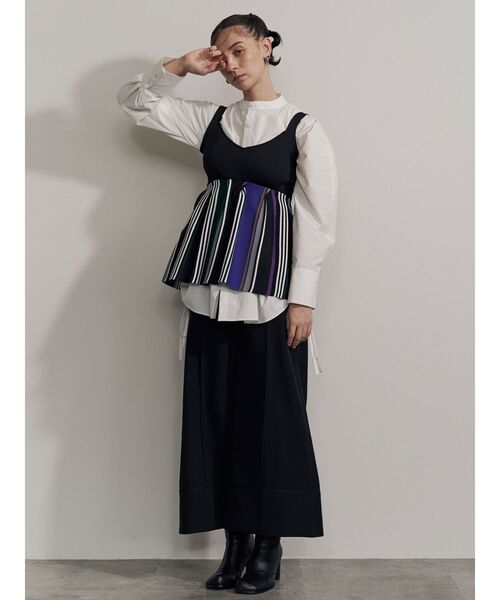 UN3D.（アンスリード）の「ウェーブラインギャザーシャツ（シャツ