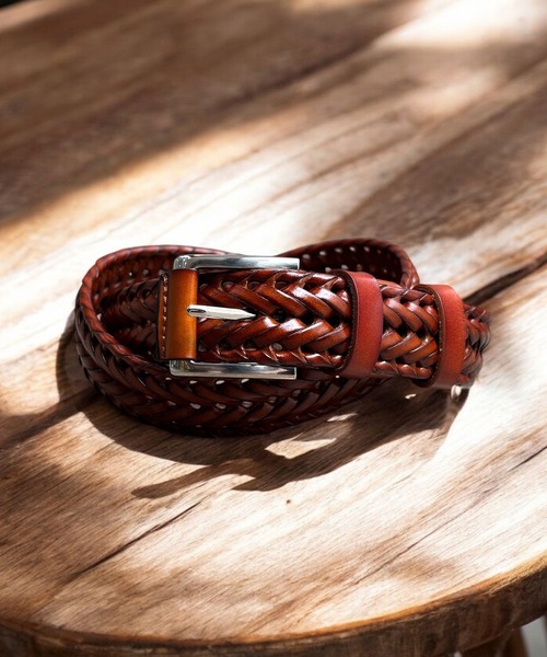 レザー 編み込み ベルト（ベルト）｜Port（ポート）のファッション通販