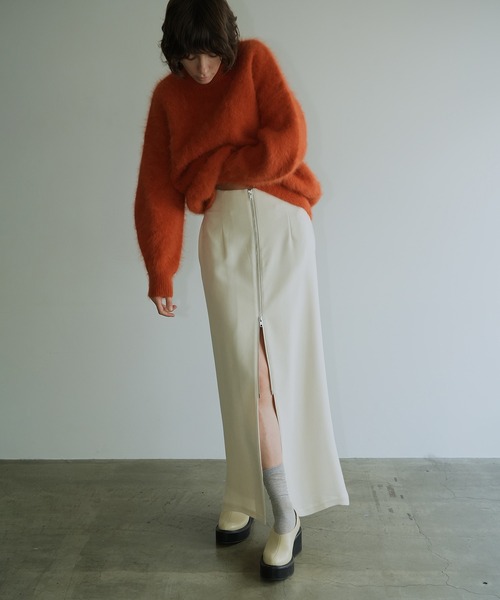 CLANE（クラネ）の「BULKY SLEEVE ANGORA KNIT TOPS（ニット/セーター