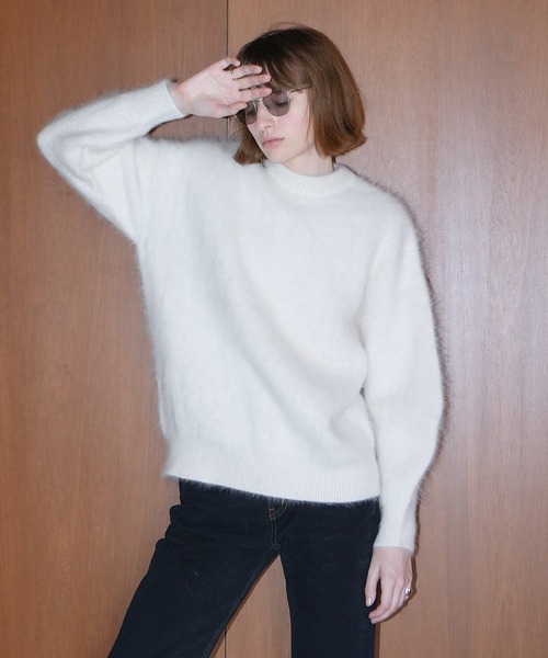 CLANE（クラネ）の「BULKY SLEEVE ANGORA KNIT TOPS（ニット/セーター