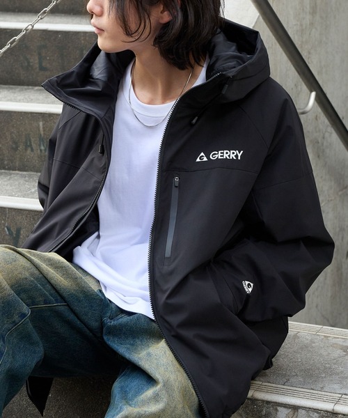 GERRY/ジェリー 別注 ロゴワンポイント刺繍 中綿フードブルゾン MONO