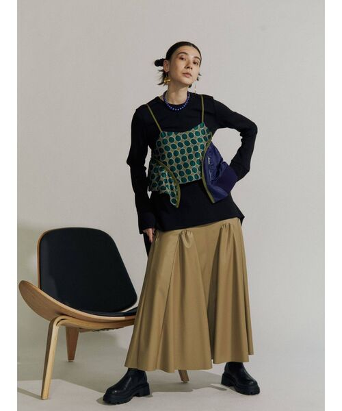 UN3D.（アンスリード）の「ジャカードミックスキャミソール