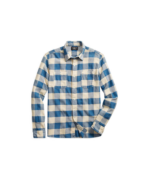 RRL（ダブル アール エル）の「チェックド ツイル ワークシャツ