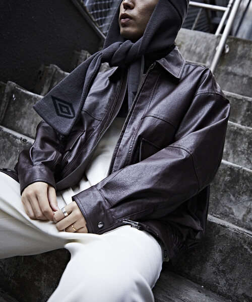 セール】FREAK'S STORE/フリークスストア フェイクレザー ジップアップ