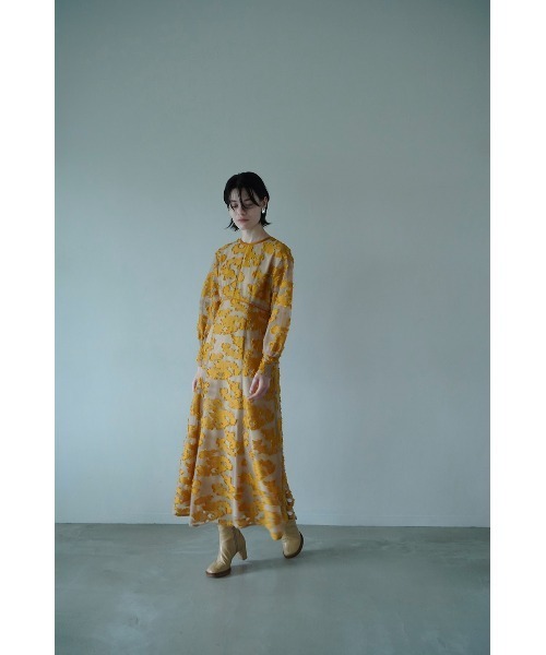 CLANE（クラネ）の「FLOW FLOWER JACQUARD ONE PIECE（ワンピース