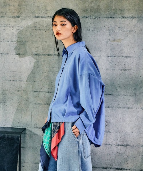 MODE NORM CORE] テロツイルBIGコクーンシャツ（シャツ/ブラウス