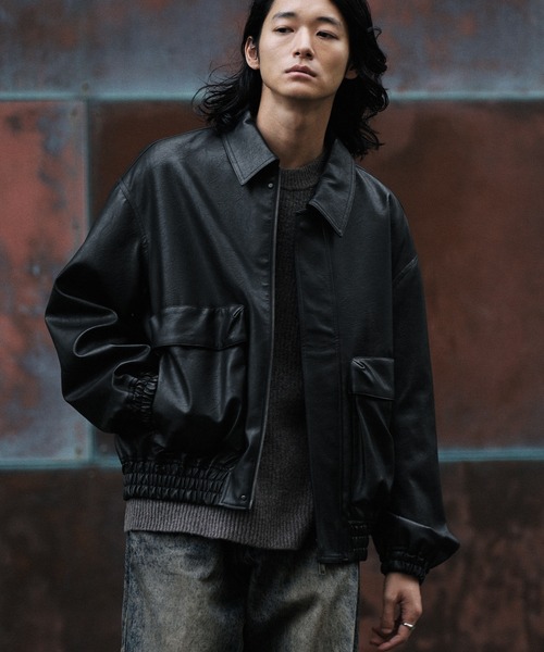 WYM LIDNM（ウィム バイ リドム）の「ARTIFICIAL GRAIN SHORT BLOUSON