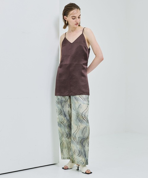 CITY】ソフトリンクルサテンロングキャミソール（キャミソール）｜CITY