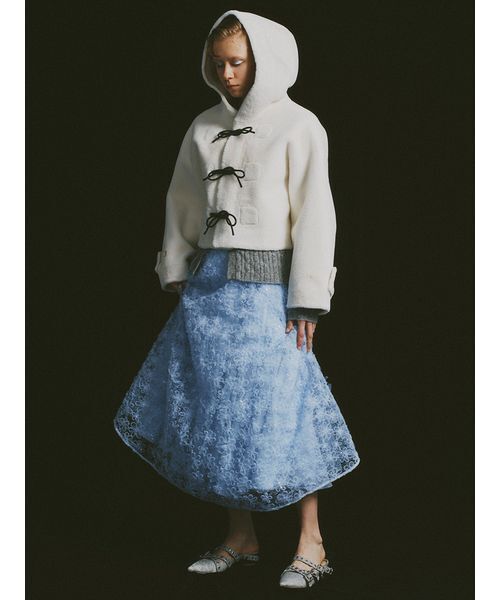 リボンショートダッフルコート（ダッフルコート）｜FURFUR（ファー