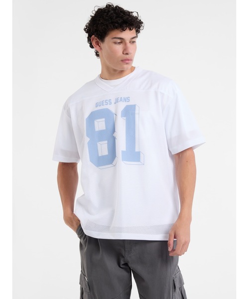 GUESS JEANS Ss Vn Os 81 Mesh Tee 半袖 Tシャツ | GUESS(ゲス) JAPAN