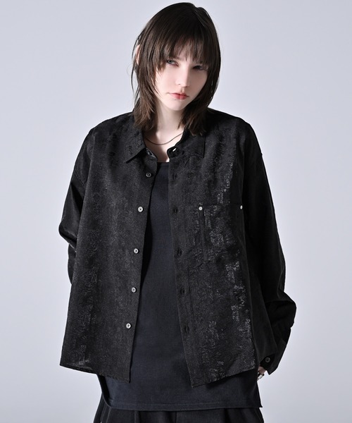 Cropped Regular Collar Silhouette Shirt / クロップド・レギュラー