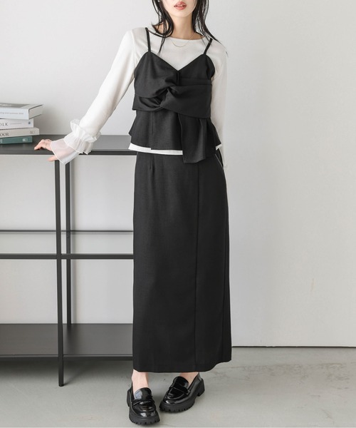 AMELY（エミリー）の「リボンビスチェセットアップ（セットアップ