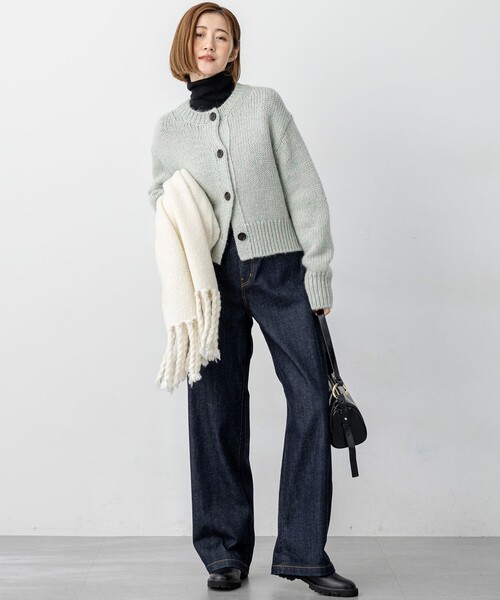 ウーステッドウール リブタートル ニット（ニット/セーター）｜23区