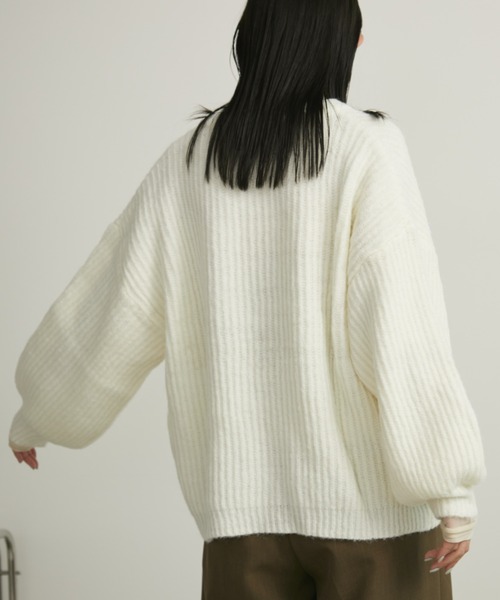 セール】【ロングセラー！】ミックスボリュームニットカーディガン