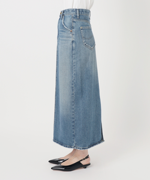 Lee（リー）の「Lee/リー タイトスカート(サックスブルー)（デニム