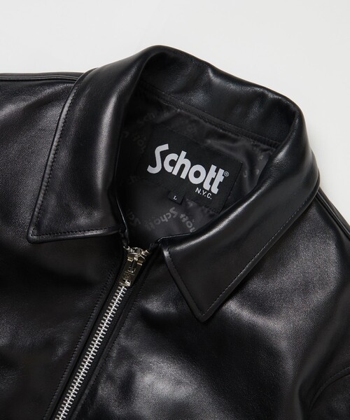 schott（ショット）の「Schott/ショット 別注 ZIP UP BLOUSON/レザー