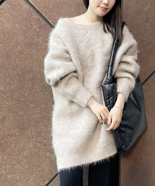 plage（プラージュ）の「ALPACA SHAGGY LOOSE プルオーバー（ニット