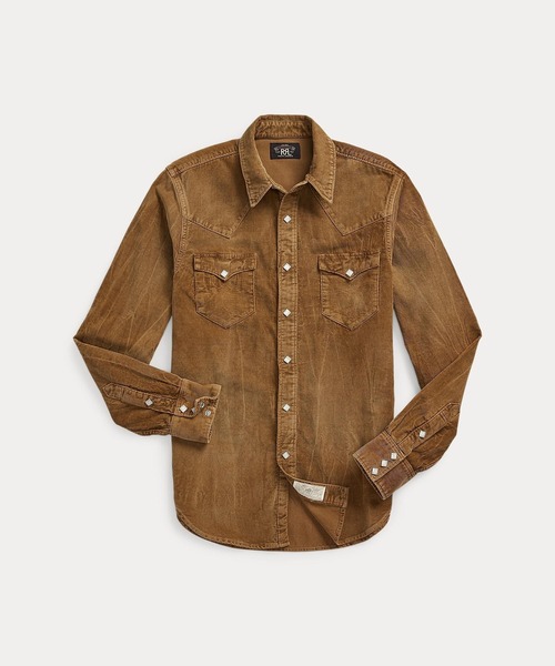 スリム フィット コーデュロイ ウエスタン シャツ（シャツ/ブラウス