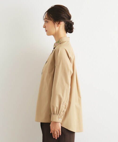 襟刺繍】ラウンドカラーブラウス（シャツ/ブラウス）｜LAURA ASHLEY