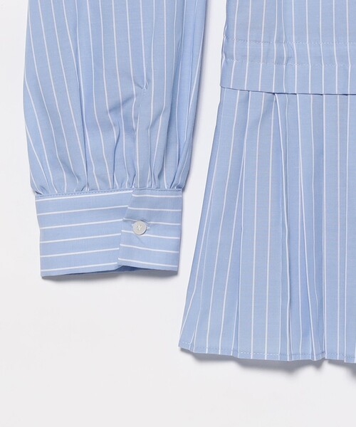 プリーツ キリカエ バンドカラー シャツ（シャツ/ブラウス）｜Ray