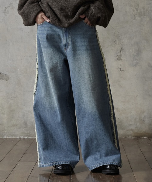 RUUBON】fringe flare denim pants / フリンジフレアデニムパンツ