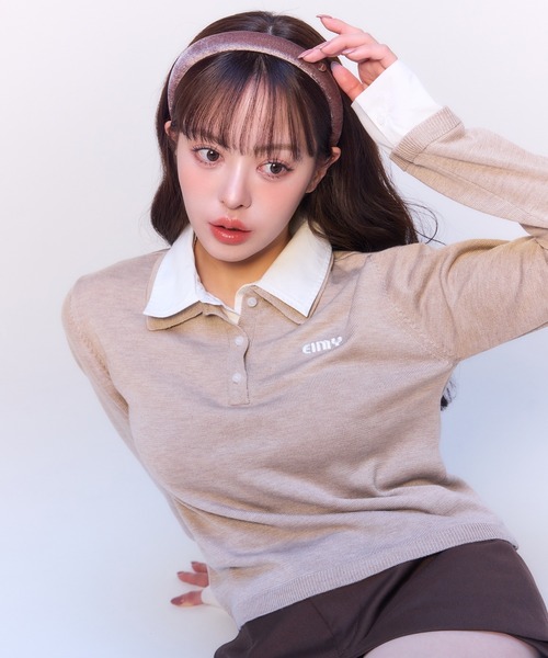 EIMY ISTOIRE（エイミーイストワール）の「ダブルカラーデザインニット