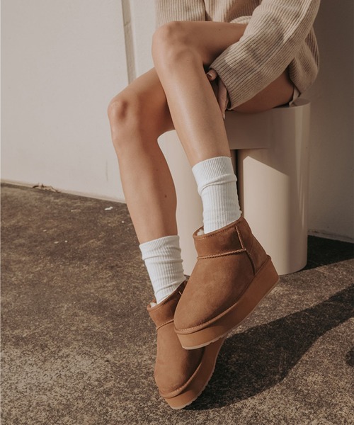 emu/エミュー レディース ブーツ ムートンブーツ 厚底 Platform Micro