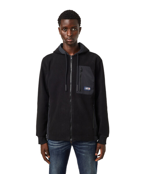DIESEL（ディーゼル）の「メンズ パーカー フリース ジャケット