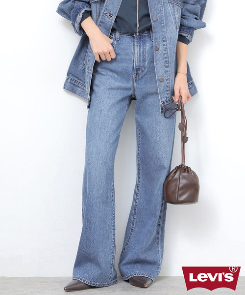 26SS新作］別注【LEVI'S】RIBCAGE WIDE LEG：デニム（デニムパンツ