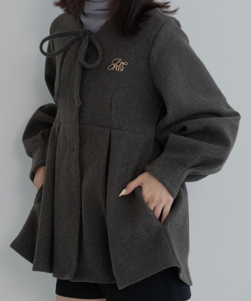 メルトンペプラムトップ（その他アウター）｜JUMELLE（ジュメロ）の