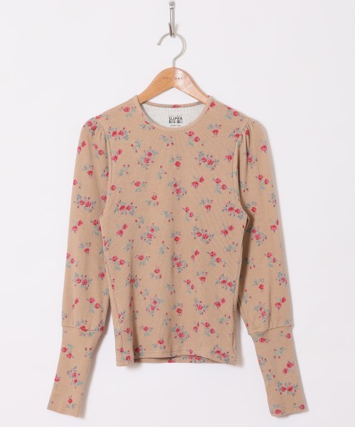 HOLIDAY（ホリデイ）の「SUPER RIB PUFF L/S TOPS (FLOWER) スーパー