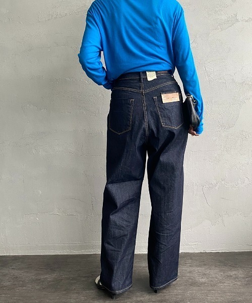 セール】[YANUK/ヤヌーク] JOAN ハイウエストワイドデニム（ワン