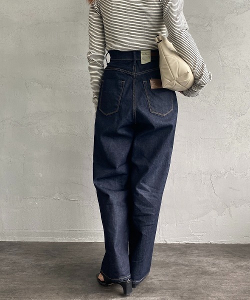 セール】[YANUK/ヤヌーク] JOAN ハイウエストワイドデニム（ワン