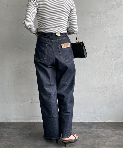 セール】[YANUK/ヤヌーク] JOAN ハイウエストワイドデニム（ワン