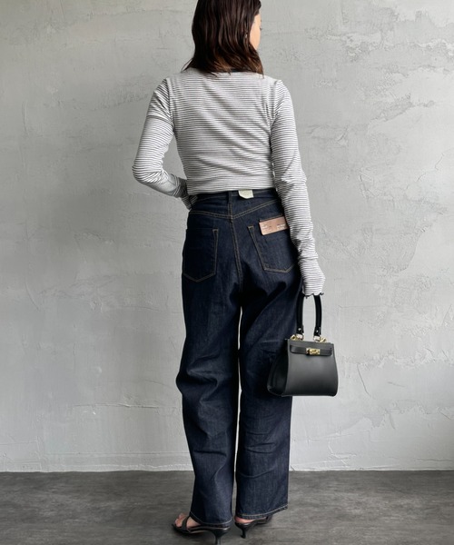 セール】[YANUK/ヤヌーク] JOAN ハイウエストワイドデニム（ワン