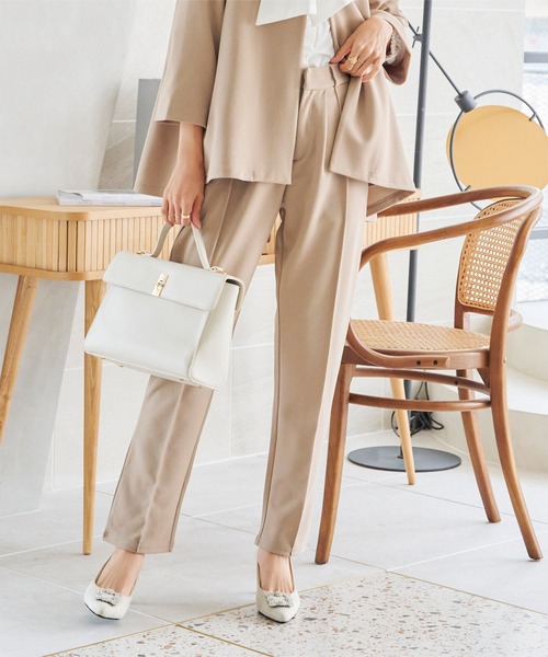 セレモニー ] [ ストレッチ × ノーアイロン ] ジャケット+パンツ 細