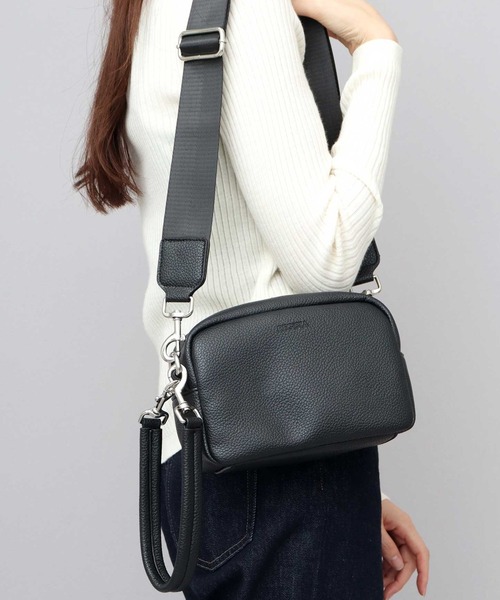スプリットレザー（牛床革） 3WAY ショルダーポーチ クラッチ