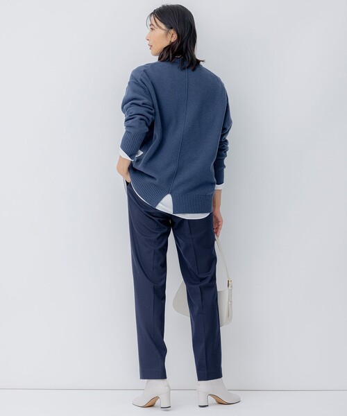 滝沢眞規子さん着用/洗える】ウールカシミヤ クルーネック ニット