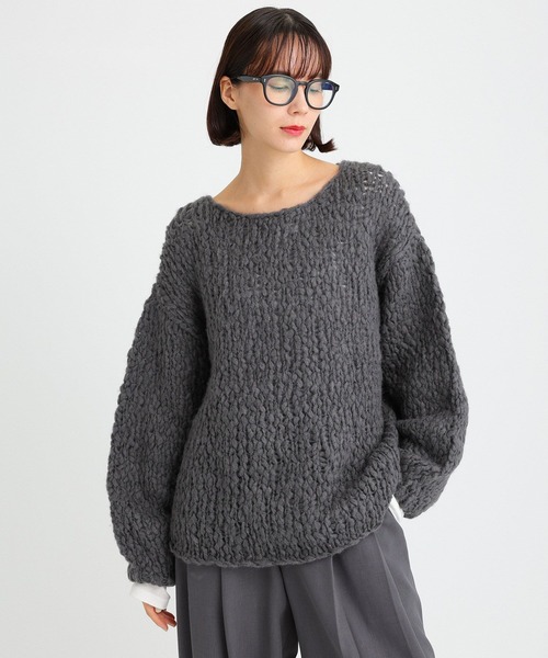 BABYLONE（バビロン）の「ハンドニットプルオーバー（ニット/セーター