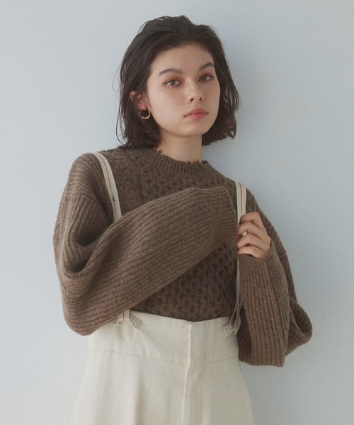 ALEXIA STAM（アリシアスタン）の「Distressed Cropped Knit Top