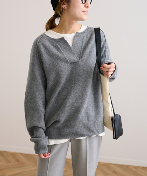 セール】≪追加≫ミドルゲージ天竺ヘンリープルオーバー3（ニット