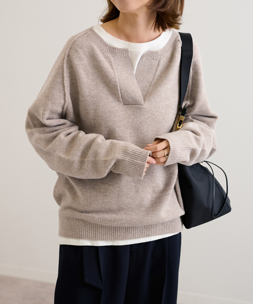 セール】≪追加≫ミドルゲージ天竺ヘンリープルオーバー3（ニット