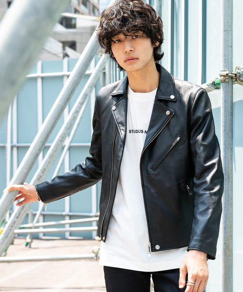 STUDIOUS（ステュディオス）の「【STUDIOUS】ラムレザーダブル