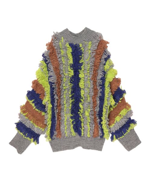 UN3D.（アンスリード）の「マルチカラーループニット（ニット/セーター