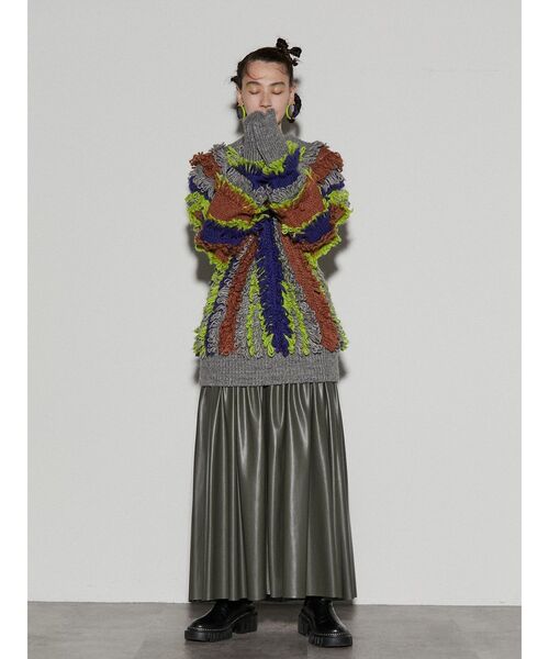 UN3D.（アンスリード）の「マルチカラーループニット（ニット/セーター