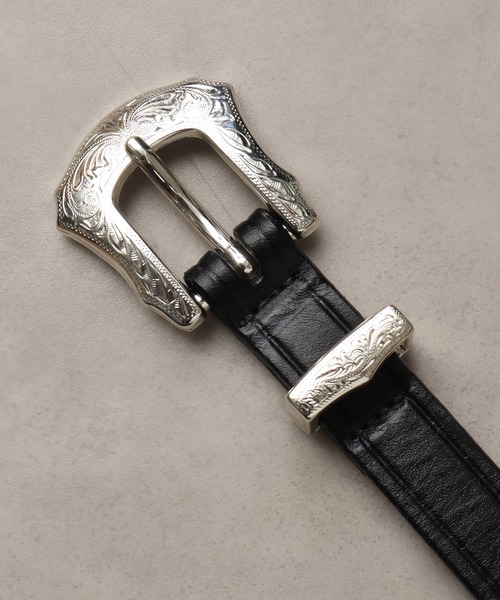 TORY LEATHER/トリーレザー】3-Piece Silver Buckle Belt/3ピース