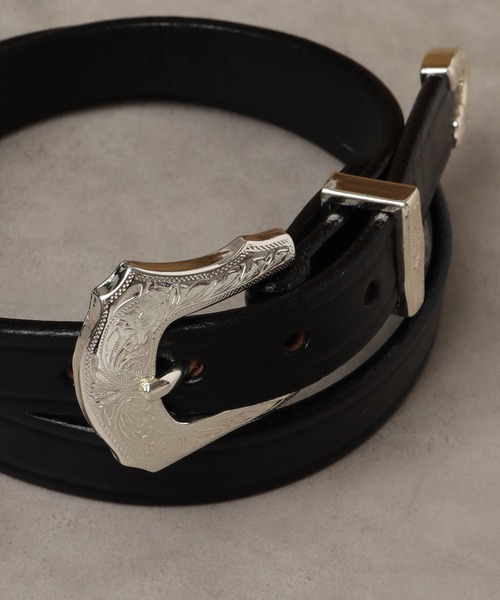 TORY LEATHER/トリーレザー】3-Piece Silver Buckle Belt/3ピース