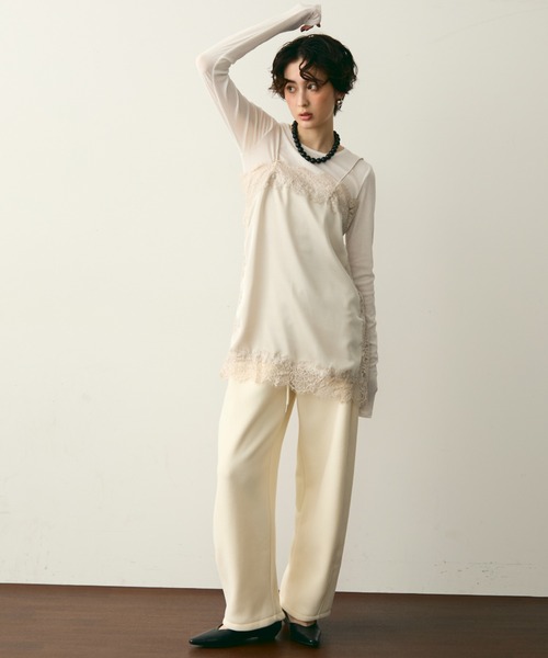 ケミカルレースサテンキャミソール（キャミソール）｜Trish