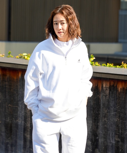 KANGOL/カンゴール】ビッグシルエット ワンポイントロゴ刺繍 裏起毛